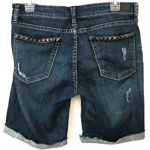 Blank NYC Studded Distressed Denim Shorts ~ A445